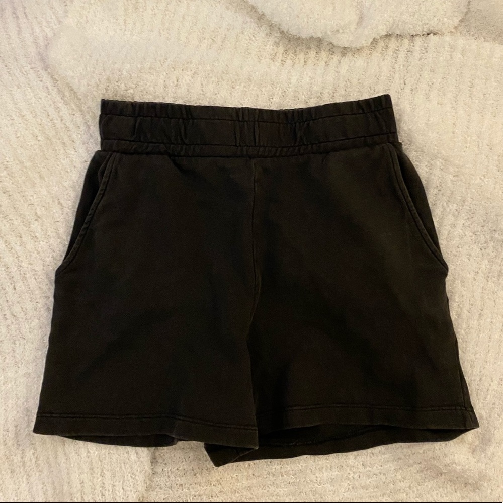 high rise sweat shorts